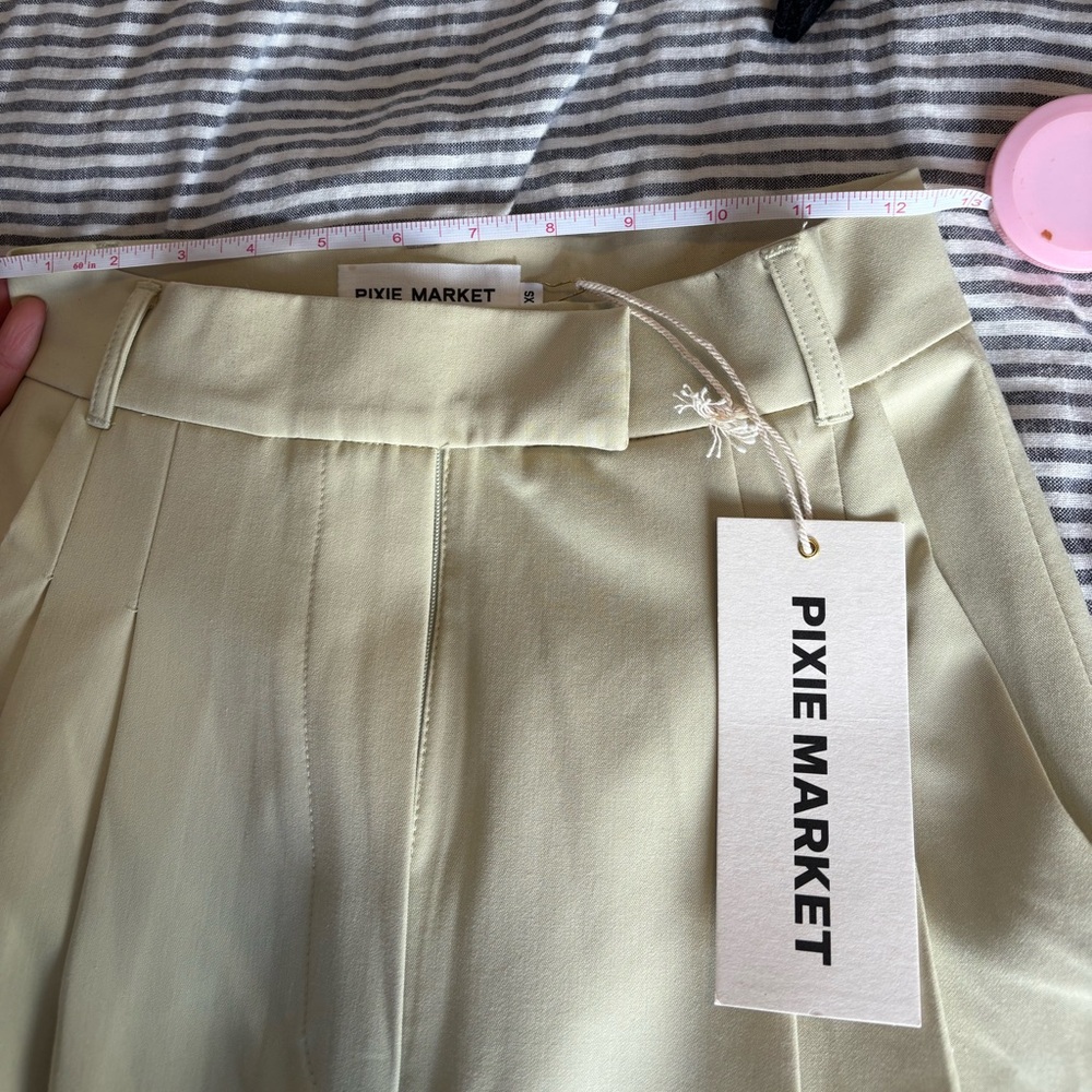 Pixie Market Black and Cream High-Waisted Pants-- Duplicate - Picture 6 of 7